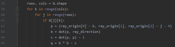 Lines 38-45 of the old tracer code.